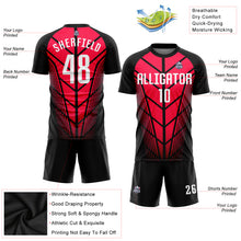 Load image into Gallery viewer, Custom Red White-Black Sublimation Soccer Uniform Jersey