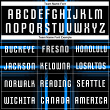 Load image into Gallery viewer, Custom Black White-Light Blue Sublimation Soccer Uniform Jersey