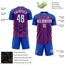 Load image into Gallery viewer, Custom Royal White-Red Sublimation Soccer Uniform Jersey
