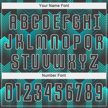 Load image into Gallery viewer, Custom Black Black-Teal Sublimation Soccer Uniform Jersey