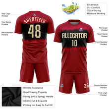 Load image into Gallery viewer, Custom Crimson Cream-Black Sublimation Soccer Uniform Jersey