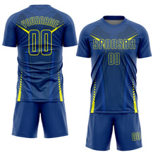 Load image into Gallery viewer, Custom US Navy Blue Gold Sublimation Soccer Uniform Jersey
