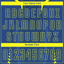 Load image into Gallery viewer, Custom US Navy Blue Gold Sublimation Soccer Uniform Jersey