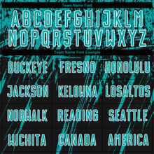 Load image into Gallery viewer, Custom Black Aqua-White Sublimation Soccer Uniform Jersey