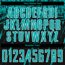 Load image into Gallery viewer, Custom Black Aqua-White Sublimation Soccer Uniform Jersey