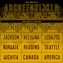 Load image into Gallery viewer, Custom Gold Black Sublimation Soccer Uniform Jersey