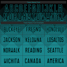 Load image into Gallery viewer, Custom Teal Black Sublimation Soccer Uniform Jersey