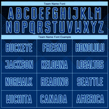 Load image into Gallery viewer, Custom Black US Navy Blue-Light Blue Sublimation Soccer Uniform Jersey