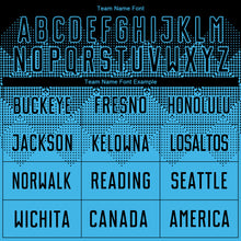 Load image into Gallery viewer, Custom Sky Blue Black Sublimation Soccer Uniform Jersey