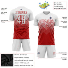 Load image into Gallery viewer, Custom Red White Sublimation Soccer Uniform Jersey
