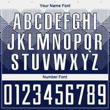 Load image into Gallery viewer, Custom Navy White Sublimation Soccer Uniform Jersey