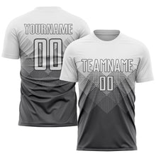 Load image into Gallery viewer, Custom Steel Gray White Sublimation Soccer Uniform Jersey