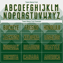 Load image into Gallery viewer, Custom White Green-Old Gold Sublimation Soccer Uniform Jersey