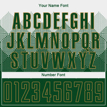 Load image into Gallery viewer, Custom White Green-Old Gold Sublimation Soccer Uniform Jersey