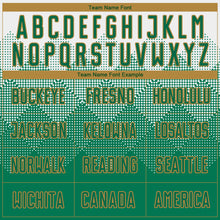 Load image into Gallery viewer, Custom White Kelly Green-Old Gold Sublimation Soccer Uniform Jersey