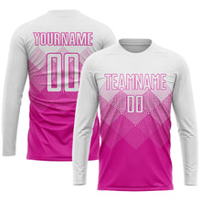 Load image into Gallery viewer, Custom Deep Pink White Sublimation Soccer Uniform Jersey