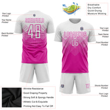 Load image into Gallery viewer, Custom Deep Pink White Sublimation Soccer Uniform Jersey