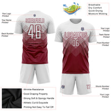 Load image into Gallery viewer, Custom Crimson White Sublimation Soccer Uniform Jersey