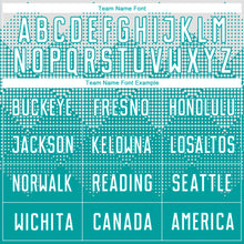 Load image into Gallery viewer, Custom Aqua White Sublimation Soccer Uniform Jersey