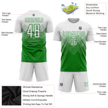 Load image into Gallery viewer, Custom Grass Green White Sublimation Soccer Uniform Jersey
