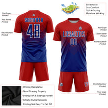 Load image into Gallery viewer, Custom Red Royal-White Sublimation Soccer Uniform Jersey