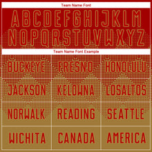 Load image into Gallery viewer, Custom Old Gold Red Sublimation Soccer Uniform Jersey