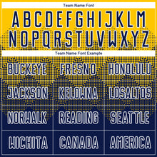 Load image into Gallery viewer, Custom Gold Navy-White Sublimation Soccer Uniform Jersey