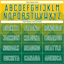 Load image into Gallery viewer, Custom Gold Kelly Green-White Sublimation Soccer Uniform Jersey