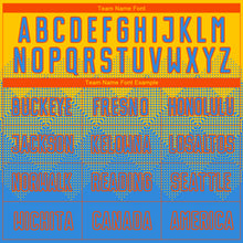 Load image into Gallery viewer, Custom Gold Powder Blue-Orange Sublimation Soccer Uniform Jersey