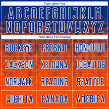 Load image into Gallery viewer, Custom Orange Royal-White Sublimation Soccer Uniform Jersey