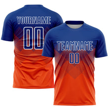 Load image into Gallery viewer, Custom Orange Royal-White Sublimation Soccer Uniform Jersey