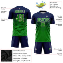 Load image into Gallery viewer, Custom Navy Grass Green-Cream Sublimation Soccer Uniform Jersey