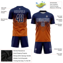 Load image into Gallery viewer, Custom Texas Orange Navy-White Sublimation Soccer Uniform Jersey