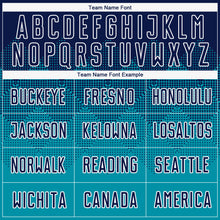 Load image into Gallery viewer, Custom Teal Navy-White Sublimation Soccer Uniform Jersey