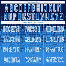 Load image into Gallery viewer, Custom Navy Powder Blue-White Sublimation Soccer Uniform Jersey