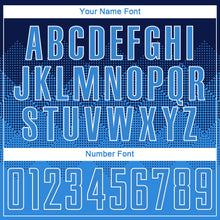 Load image into Gallery viewer, Custom Navy Powder Blue-White Sublimation Soccer Uniform Jersey