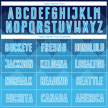 Load image into Gallery viewer, Custom Navy Sky Blue-White Sublimation Soccer Uniform Jersey