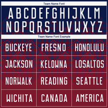 Load image into Gallery viewer, Custom Navy White-Crimson Sublimation Soccer Uniform Jersey