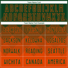 Load image into Gallery viewer, Custom Orange Green Sublimation Soccer Uniform Jersey