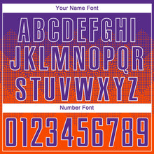Load image into Gallery viewer, Custom Orange Purple-White Sublimation Soccer Uniform Jersey