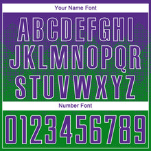 Load image into Gallery viewer, Custom Grass Green Purple-White Sublimation Soccer Uniform Jersey