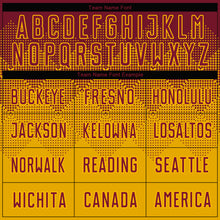 Load image into Gallery viewer, Custom Gold Crimson Sublimation Soccer Uniform Jersey