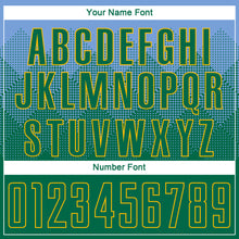 Load image into Gallery viewer, Custom Light Blue Kelly Green-Gold Sublimation Soccer Uniform Jersey