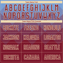 Load image into Gallery viewer, Custom Light Blue Crimson-Cream Sublimation Soccer Uniform Jersey