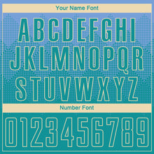 Load image into Gallery viewer, Custom Light Blue Teal-Cream Sublimation Soccer Uniform Jersey