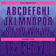 Load image into Gallery viewer, Custom Light Blue Dark Purple-Pink Sublimation Soccer Uniform Jersey