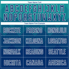 Load image into Gallery viewer, Custom Teal US Navy Blue-White Sublimation Soccer Uniform Jersey