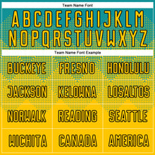 Load image into Gallery viewer, Custom Teal Gold-Black Sublimation Soccer Uniform Jersey