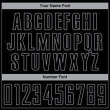 Load image into Gallery viewer, Custom Black Gray Pinstripe Fade Fashion Sublimation Soccer Uniform Jersey