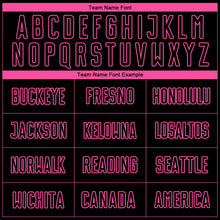 Load image into Gallery viewer, Custom Black Pink Pinstripe Fade Fashion Sublimation Soccer Uniform Jersey